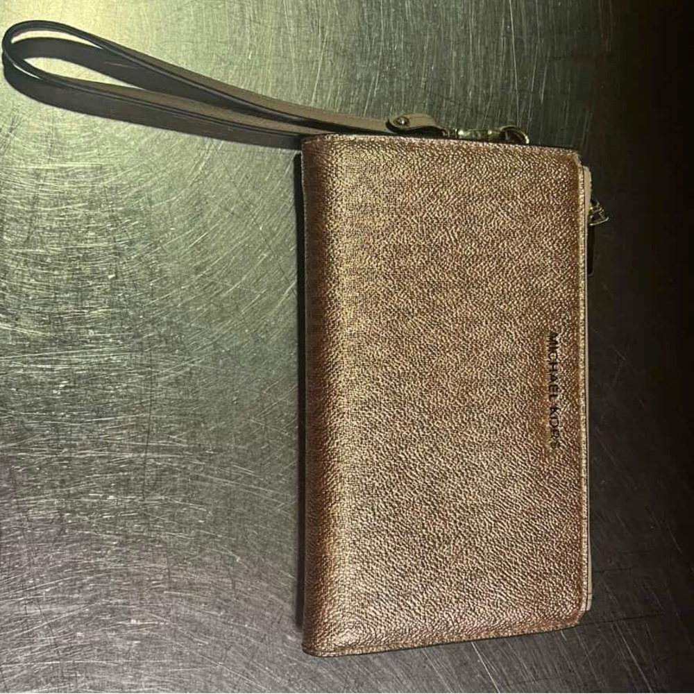 Michael Kors Shimmering Brown Wristlet